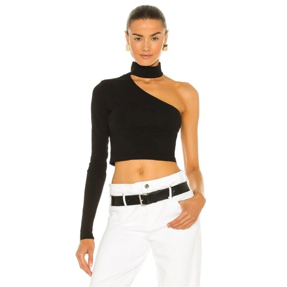 NWT Revolve Cotton Citizen The Brisbane Cutout Turtleneck Top, Black, Size Small - Picture 2 of 7